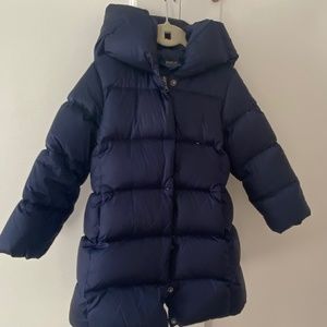 Ralph Lauren girls navy puffer coat